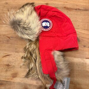 Canada Goose Ladies - Womens Aviator Hat - 5187L - 11 - Red - Rouge - Size L/XL